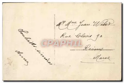 एक युवा महिला बैगी रंग के गाउन में — फूलों के बूंद से — एडिटर ले कोएर, संख्या 236 — पीछे