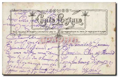 Casais em traje de noite — cena de casamento — editor Chez de Bernard, n°3633 — Verso