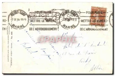 Menina diante de uma panela — D. TEMPEST — Banforth & Co. Ltd. série 'Tempest' n°455 — Verso