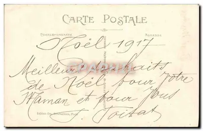 Arranjo de rosas — Natal 1917 — Edição Em. Bracherious, Paris — Verso