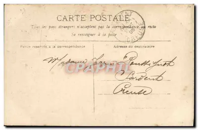 Mulher em vestido azul segurando um vaso — Toledo — RENTLASSER PARIS n°1261 — Verso
