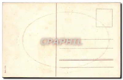 Scena górskiego krajobrazu z łosiami i wozem — seria 1174 — Rewers