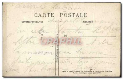 Cena humorística — homem surpreendido diante de uma porta — n° 767 — Verso
