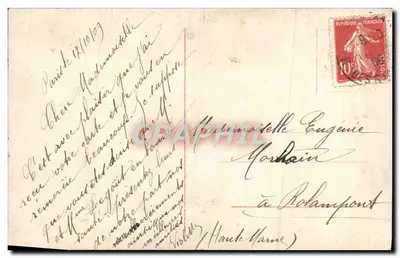 Frau in Blumen — Violette — Verlag RR, Nr. 2172/4 — Rückseite