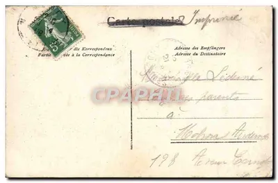 Nancy, le — vista do portal da cidade — Imprimerie de la Correspondance — Verso