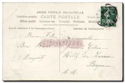 Fille en robe rose tenant un panier — SARRAC.PHOT. n°1052 — Iris — Verso