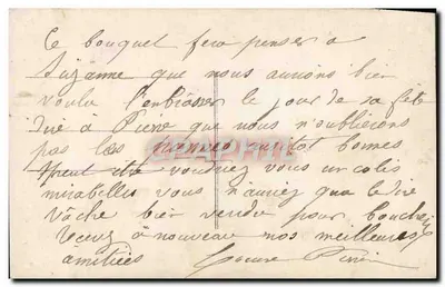 Bukiet piononów — wydawca Bonne Fête, nr 210 — Rewers