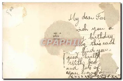 Flores de cravas — Aniversário — W. Nöder n° 2180 — Verso