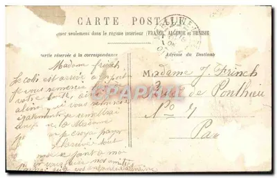Eu Penso em Você — jovem mulher em vestido listrado segurando um cesto de flores — editor não identificado — Verso