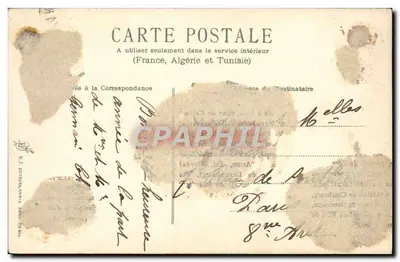 Pássaros em galho florido — editor K. J. Éditeur, Paris, n° 3661 — Verso