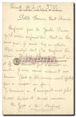 Marin e jovem mulher — cena romântica — Patriotic 1191 — Verso