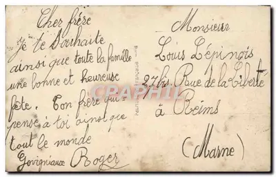 Jeune fille — portrait en buste — éditeur Léo, n° 194 — Verso