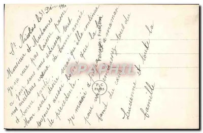 Dobry rok — dekor z hortensji i róż — Fabulation Française, Paryż — Rewers