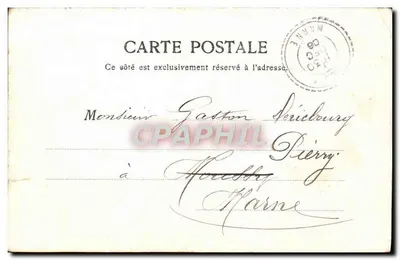 Busto feminino ornado — editor não visível — datada em torno de 1907 — Verso