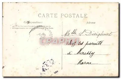 Kobieta w sukni z motywami zbierająca kwiaty — M.F. PARIS — numer seryjny nie widoczny — Rewers