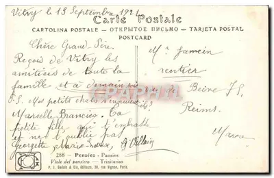 Pensos - Pansies — J. Gaillais & Cie, editores, 288 — Verso