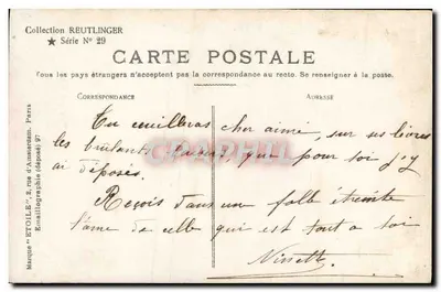Caron — Portret kobiety — Reutlinger, Paryż, N° 292 — Rewers