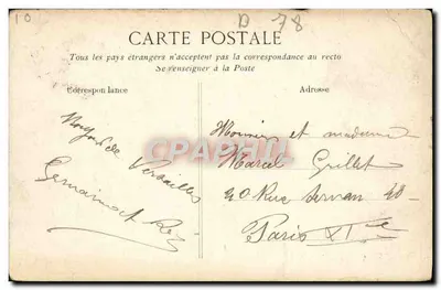 Versailles — O Grande Trianon. Quarto de dormir de Napoleão I — Verso