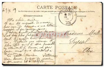 LYON - 8 - Pomnik Dzieci Rzeka Rhône i Wzgórze St-Clair — Wydawca nie widoczny — Rewers
