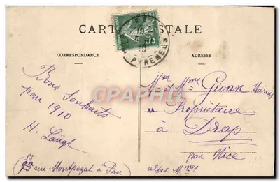 Pau — A Cadeia dos Pirineus — C.C. - 92 — Verso