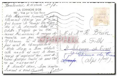La Corniche d'Or — Widok na Cap Roux — Édit. A. Compagni-Gastaldi, n° 907 — Rewers