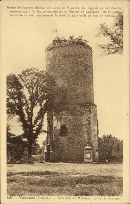 Tour de Melusine — Vouvant (Vendée) — Phototypie Jolly-Poupin