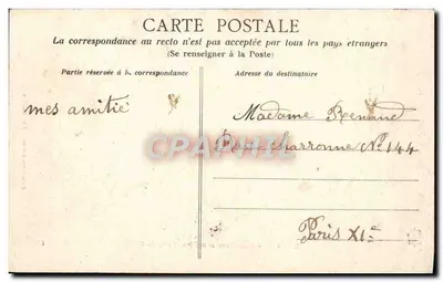 NANTES — El Monumento de los Muertos por la Patria — editor desconocido, n° 12 — Reverso
