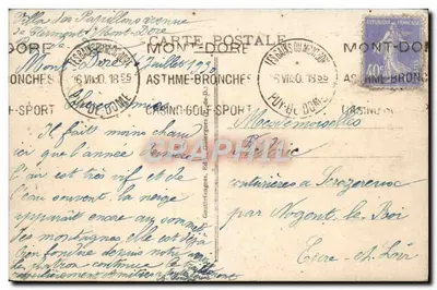 La Bourboule — Droga do St-Sauves i Jezioro Barrage — g.d.o. — 1893 — Rewers