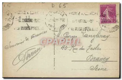 Cauterets — Cascades de Lutour — editor não identificado, n° de série 58 — Verso