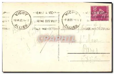 Vichy - Ujęcie termalne — wydawca A.A. n°50 — Rewers