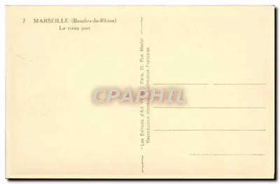 Marsella (Bocas del Ródano) — El viejo puerto — Les Éditions d'Art, París — Reverso