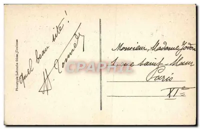 Biarritz — Skarpa Matki Bożej — Fototypia Labouche Frères, Toulouse, nr 1205 — Rewers
