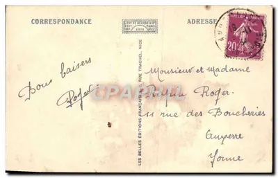 Zamek Chillon i Szczęka Południowa — LL — Adieu — Wydawnictwo Levy et Heurdeur, Nice — Rewers
