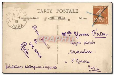 LYON - Place Bellecour — wyznaczona w 1647, długość 311 m, szerokość 200 m — La Charité, le Royal-Hôtel — Rewers