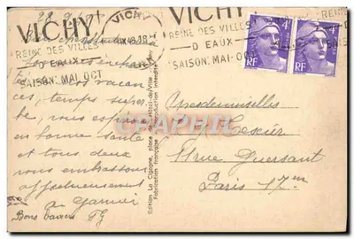 Vichy — Kasyno, strona z teatrem — Cigaretki, nr 325 — Rewers