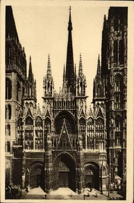 Rouen — Façade principale de la Cathédrale — Les Éditions d'Art YVCN, Paris