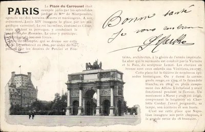 Paris — Place du Carrousel e Arco do Triunfo — Carte Tatinus, Série 2