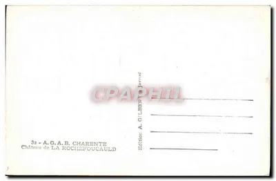 Castelo de La Rochefoucauld — Charente — Editor A. Gilber, Jamac — Verso