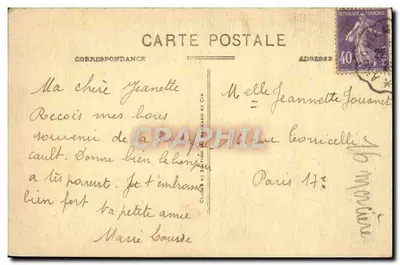 La Rochefoucauld — Zamek — Pokój Gości — Wydawca Cluget & Wydawnictwo Grand et Cie, n° 711 — Rewers