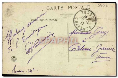 Tussón (Charente) — Ruiny klasztoru (XII wiek) — J.S.D. 472 — Rewers