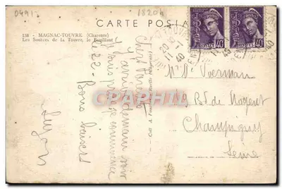 Źródła rzeki Touvre — Magnac-Touvre (Charente) — wydawca nieznany, nr 138 — Rewers
