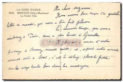 Menton — Stara Miasto — Wyd. Loel, nr 3476 — Rewers