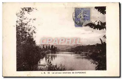 A Vista do rio Lot nas proximidades de Capdenac — L.B. 25 — editor L.B. 25