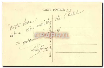 Vichy — Torre da Hora (século XV) — construída por Louis II de Bourbon — Ideal, n° 490 — Verso