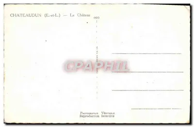 Châteaudun (E.-et-L.) — Zamek — Fotografia Prawdziwa — Rewers
