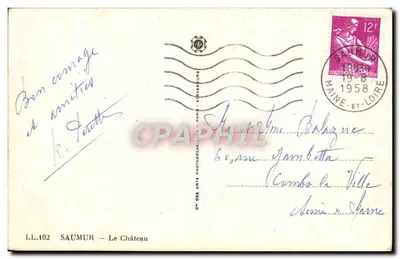 Saumur — Zamek — LL.102 — Rewers