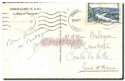 Praia de Trestrignel — Perros-Guirec (Côtes-du-Nord) — Éditions STOLL, n° 1745 — Verso