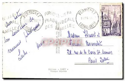 La Baule — Panoramablick mit dem Casino, dem Boulevard Hennecard, dem Boulevard Darlu und dem Hotel Royal — Editions Gaby — Rückseite