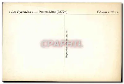 A Valle de Barèges — vista panorâmica — Éditions « Alix » n°12 — Verso