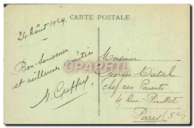 Chartres (E.-e.-l.) — Katedra — Widok z Place Châtelet — wydawca nieznany, nr 63 — Rewers